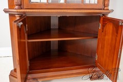 71224: HITCHCOCK Mahogany Georgian Style Lighted Corner Cabinet