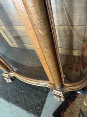 vintage antique curio cabinet With Mirror & Locking Door