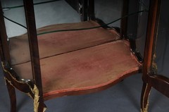 French Louis XV Display Cabinet With Gilded Bronze Napoleon III Paris Wardrobe