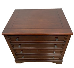 Lateral File Cabinet, Two Locking Drawers keys, Desk Height Banded Mahogany
