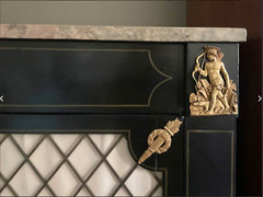 Vintage Regency Style Two-Door Side Cabinet—A Pair
