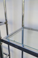 Boeing Company Chrome and Glass Display Shelving Etageres set of Three 9640