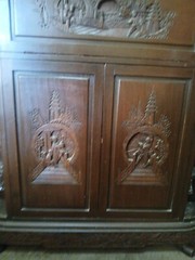 George Zee Asian Chinoiserie Bar Cabinet ANTIQUE
