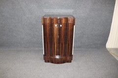 Custom-Made French Macassar Ebony Ruhlman Style Art Deco Bar or Media Cabinet