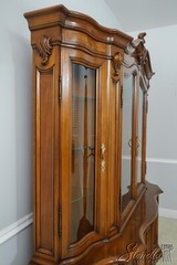 L61527EC: KARGES French Louis XV Style Walnut China Cabinet