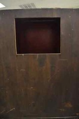 Antique Charles II Georgian Japanned Carved Lacquer China Cabinet on Base