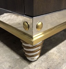 Jeffery Bilhuber For Henredon “Barclay Street” Bar Cabinet; Walnut & Nickel Trim