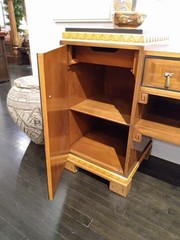 ART DECO SIDEBOARD / BAR WITH DRAWERS WALNUT MAPLE BRONZE FRANCE CIRCA 1930