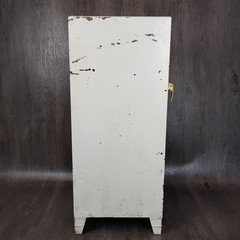 Industrial Metal Medical Cabinet White Steel Storage Locker 28″ Freestanding Sm