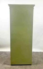 French Provincial Style Mid-Century Distressed Green Cabinet with Three Drawers