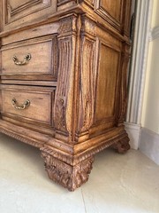 Luxurious antique furniture cupboard wood TV cabinet 4 drawers Marge Carson