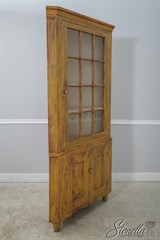LF60896: Antique Paint Decorated 2 Piece Corner China Cabinet