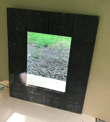 VTG Embossed Florette Metal Roofing Panel 33″ x 40″ Rust Mirror Old 1062-23B