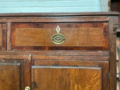 Antique English Oak Welsh Dresser Cupboard Storage Cabinet