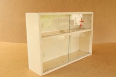 Vintage Furniture Wood Medical Cabinet Apothecary Chest Cupboard Shelf 1970s.