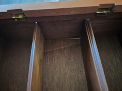 Antique/Vintage Dark Wood Curio Wood Curio Cabinet Wall mount or tabletop
