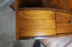 Antique Mahogany 3 Tier Corner Hanging Shelf Pipe Rack Display Stand 28″