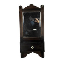 Vintage Kitchen Apothecary Bathroom Wall Cabinet Beveled Glass Mirror Drawer