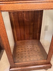 Antique Oak Slant Top Cane Display Case