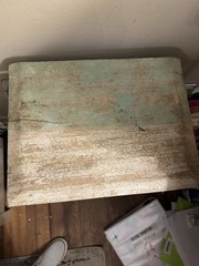 Antique Handmade Multicolor Distressed Wooden Panel Door Cabinet with Shelf