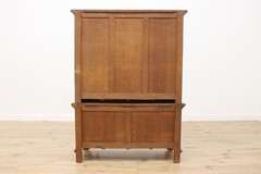 Renaissance Antique Oak Bookcase or Bar Cabinet, Knights #56779