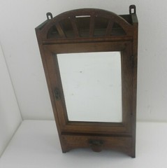Kitchen Medicine Apothecary Bathroom Cabinet Inlay Wood Exquisite Antique