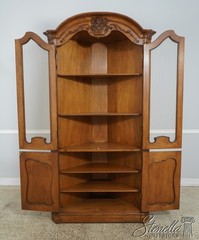 62196: DON ROUSSEAU Attributed Country French Walnut Corner Cabinet