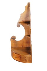 Antique Mahogany 3 Tier Corner Hanging Shelf Pipe Rack Display Stand 28″