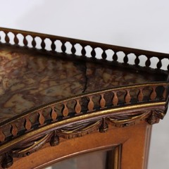 Antique French Louis XVI Gilt Wood & Ormolu Vitrine c1920