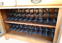 Freight Available- c. 1880 Antique Oak One Piece Wall Cabinet / Cupboard