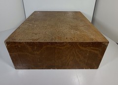 Vintage Two-Drawer Wood Library Card File Box Index Recipe Cabinet Catalog