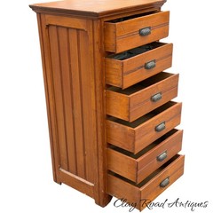 antique country store collectors cabinet softwood dresser American 1880