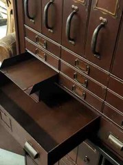 LARGE Antique Courthouse File Cabinet, Metal File Cabinet, Card File Cabinet