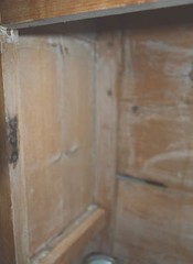 ANTIQUE PRIMITIVE HAND MADE WOOD & GLASS DISPLAY CABINET