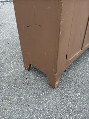 antique primitive 1 door cupboard cabinet painted jelly milk farm house country