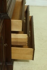 F52257EC: HICKORY 4 Door Beveled Glass Mahogany Breakfront