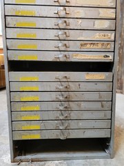 Vintage Industrial / Commercial Fixture Paintbrush Point of Sale Cabinet Art