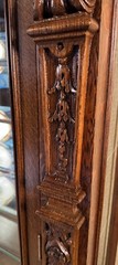 Antique Oak Large Late Victorian China Cabinet