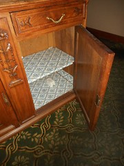 Antique American Quartersawn Tiger? Oak Marble top Sideboard with Mirror
