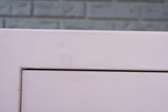 Mid Century Deco Pink Simmons Furniture Metal Two Drawer Cabinet