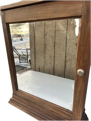 Antique Apothecary Medicine Cabinet Primitive Antique Original Mirror