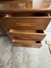 MCM/VTG/💥ANTIQUE Credenza Dresser Sideboard American Metropolitan Furn W/Mirror