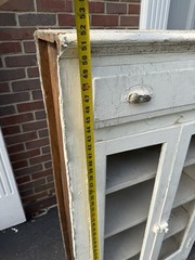 Antique Primitive Wooden Cabinet Vintage Open Frame Cupboard Shabby Chic
