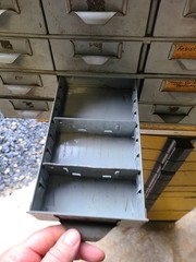 Vintage File Cabinet Ledger Catalog Industrial Drawer Storage Gray 24 Drawers