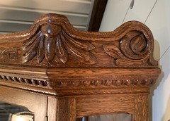 Fabulous Antique Victorian Oak Corner China Cabinet