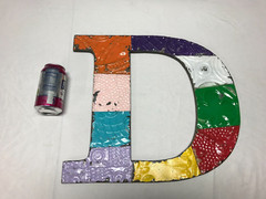 Decorative Salvaged Tin Ceiling 16″ Patchwork Mix Color Metal Letter D 1621-23B