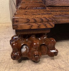 Antique Oak Large Late Victorian China Cabinet
