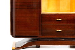 Fine Art Deco Macassar Ebony Vitrine Display Cabinet by Gouffé ca. 1930