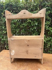 Stunning antique Celtic Carved Pine Wall Cabinet / shelf with door, delivery