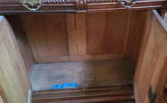 Antique Carved Solid Wood Victorian Hall Cabinet – AMAZING CARVED DETAILS VGC